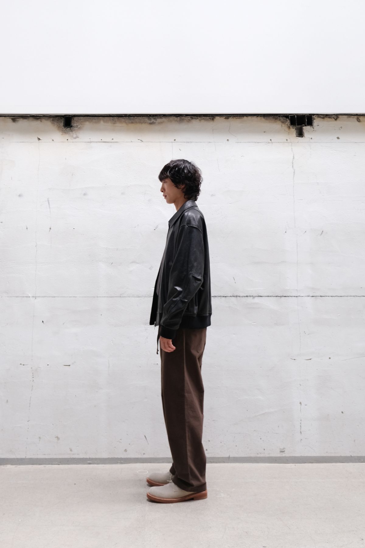 홀리선(HORLISUN) Capital Leather Blouson Jacket Black