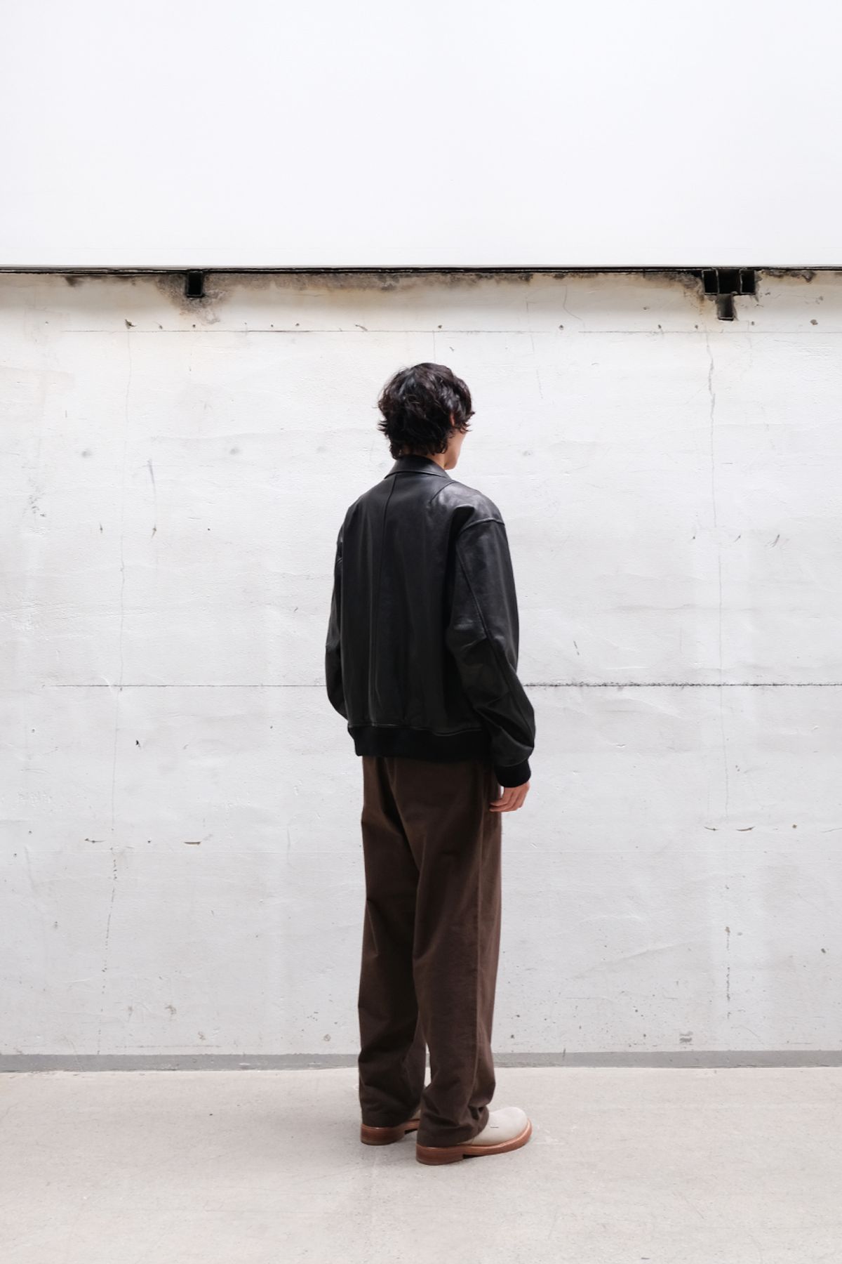 홀리선(HORLISUN) Capital Leather Blouson Jacket Black