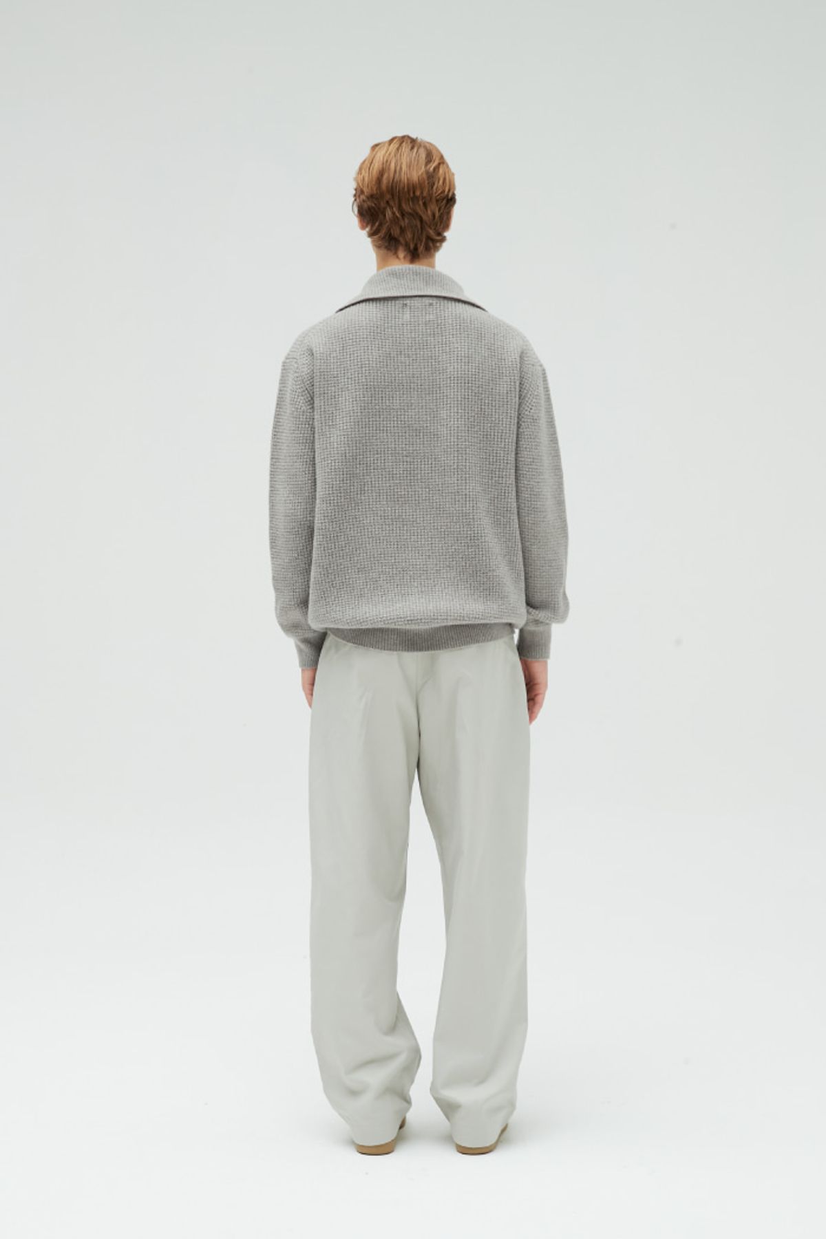 홀리선(HORLISUN) 22FW Corinth Twill Wide Loose Pants Gray Beige