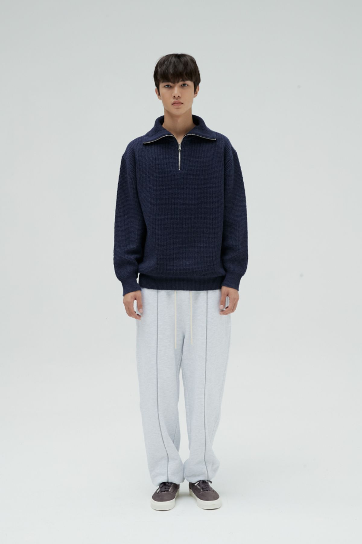 홀리선(HORLISUN) 22FW Marcell Loose Fit Sweatpants Melange Gray