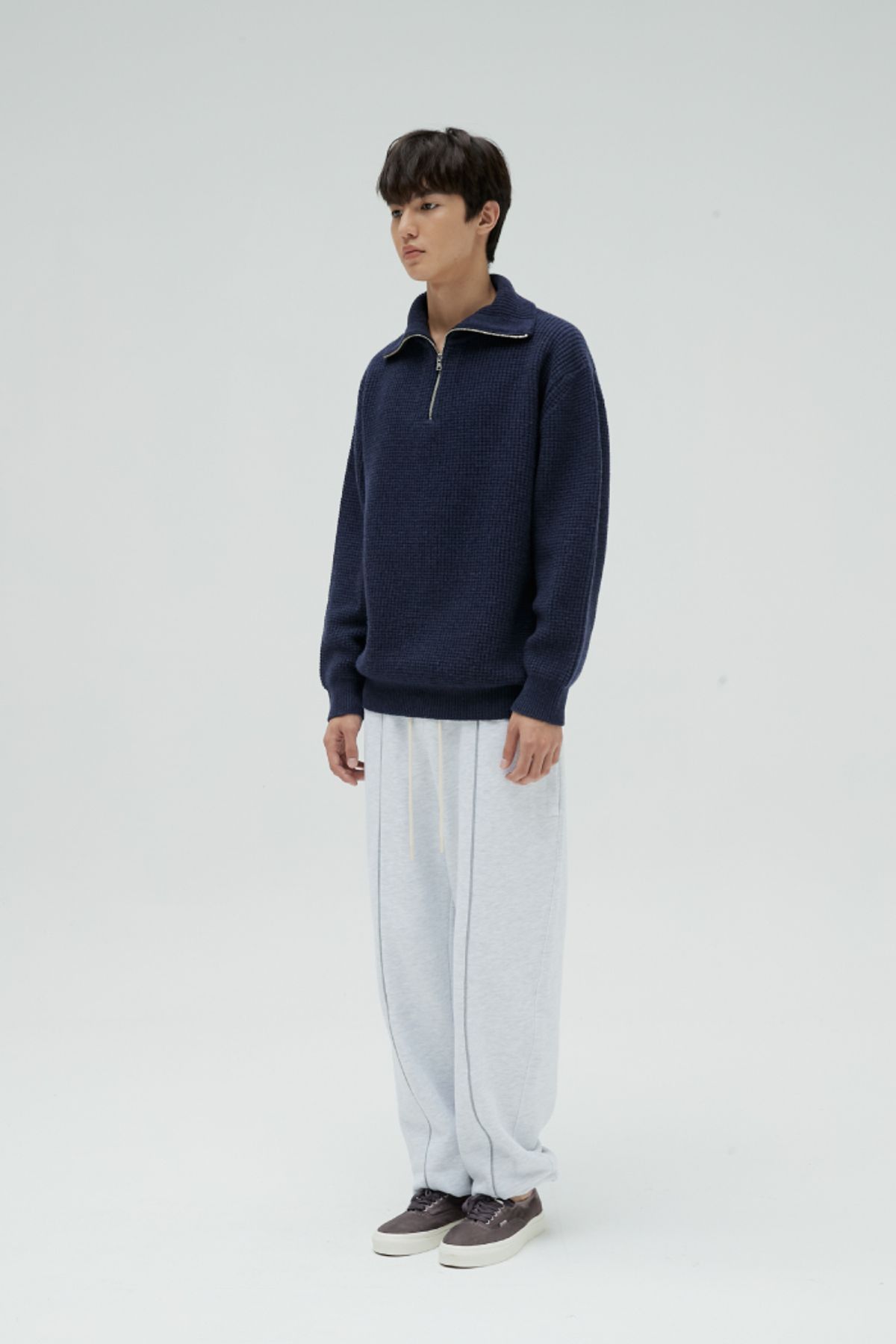 홀리선(HORLISUN) 22FW Marcell Loose Fit Sweatpants Melange Gray