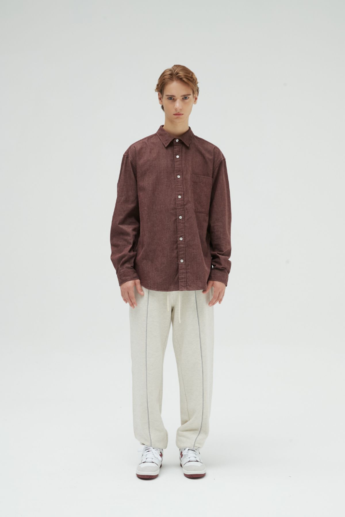 홀리선(HORLISUN) 22FW Marcell Loose Fit Sweatpants Melange Beige