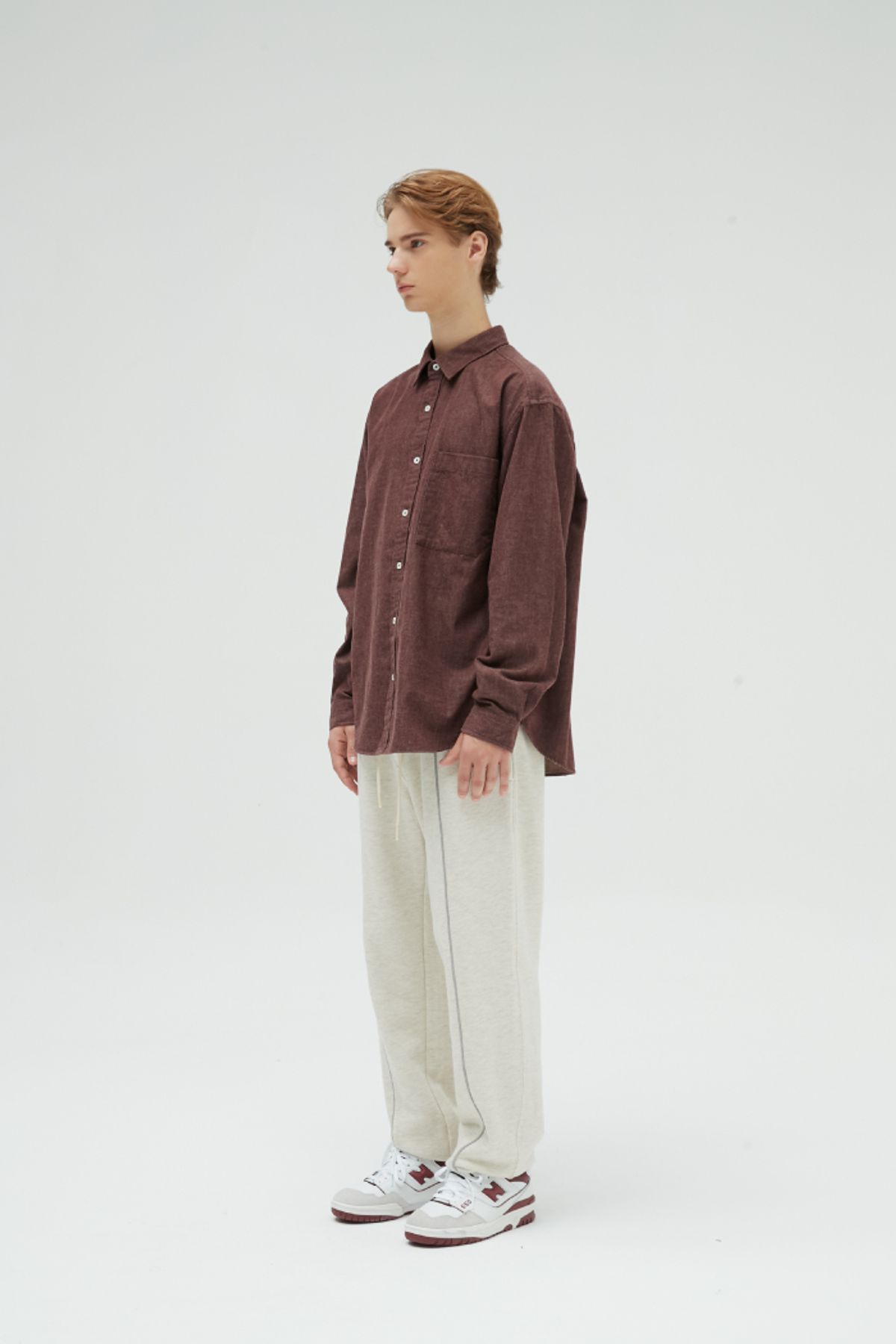 홀리선(HORLISUN) 22FW Marcell Loose Fit Sweatpants Melange Beige