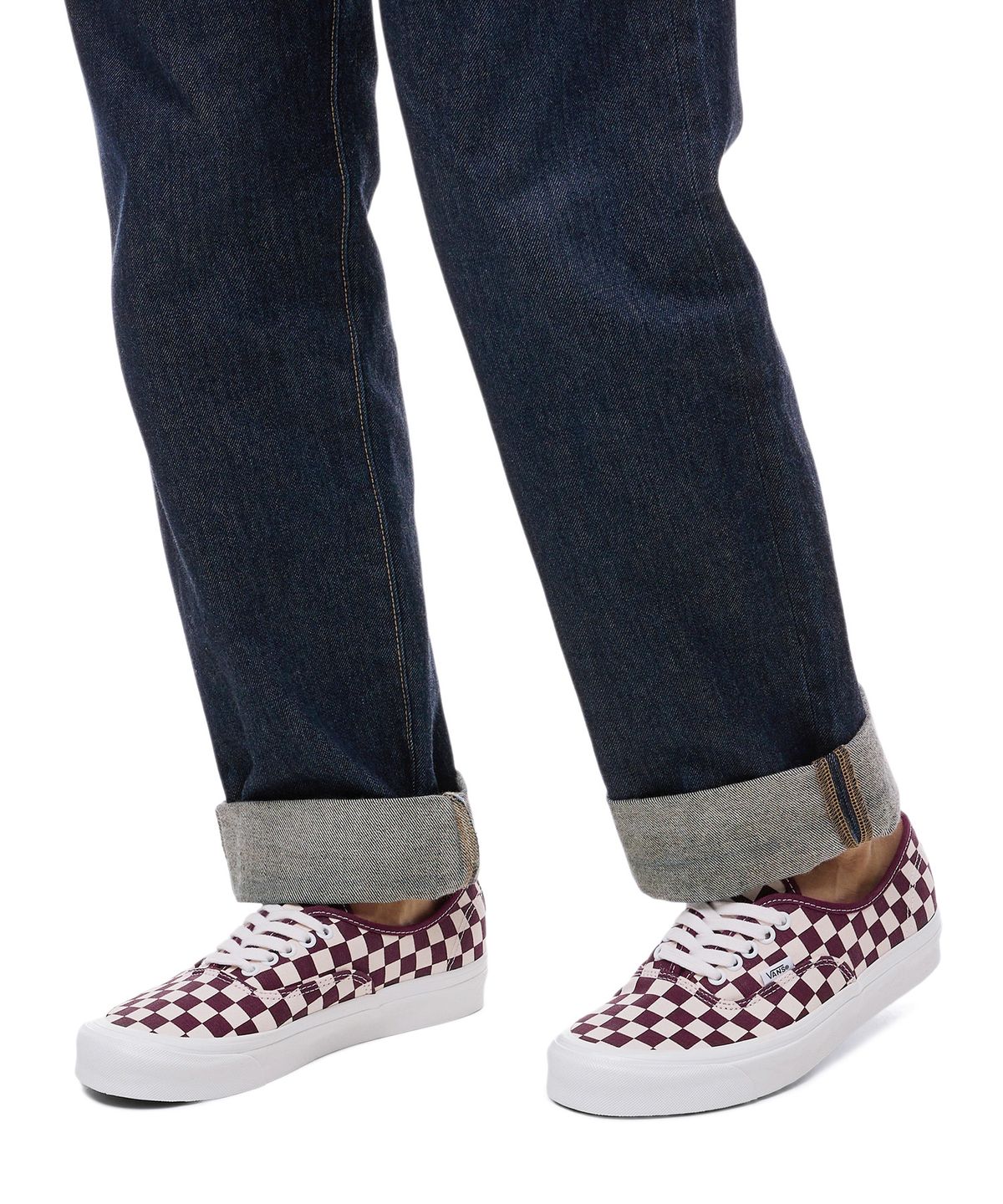 반스(VANS) 어센틱 44 DX - (애너하임 팩토리) 체커보드 포트 로얄 / VN0005U84QU1