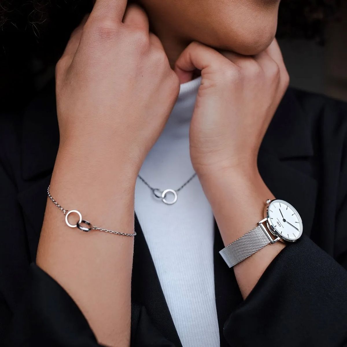 다니엘 웰링턴(DANIEL WELLINGTON) PETITE STERLING 실버 메탈시계