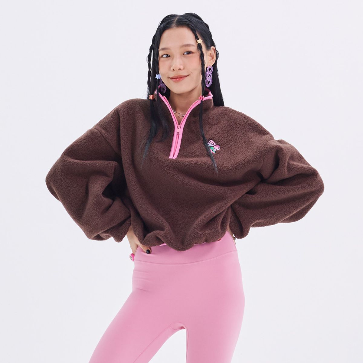 라라폭스(LALAFOX) MUSHROOM FLEECE JACKET BN4WJ003