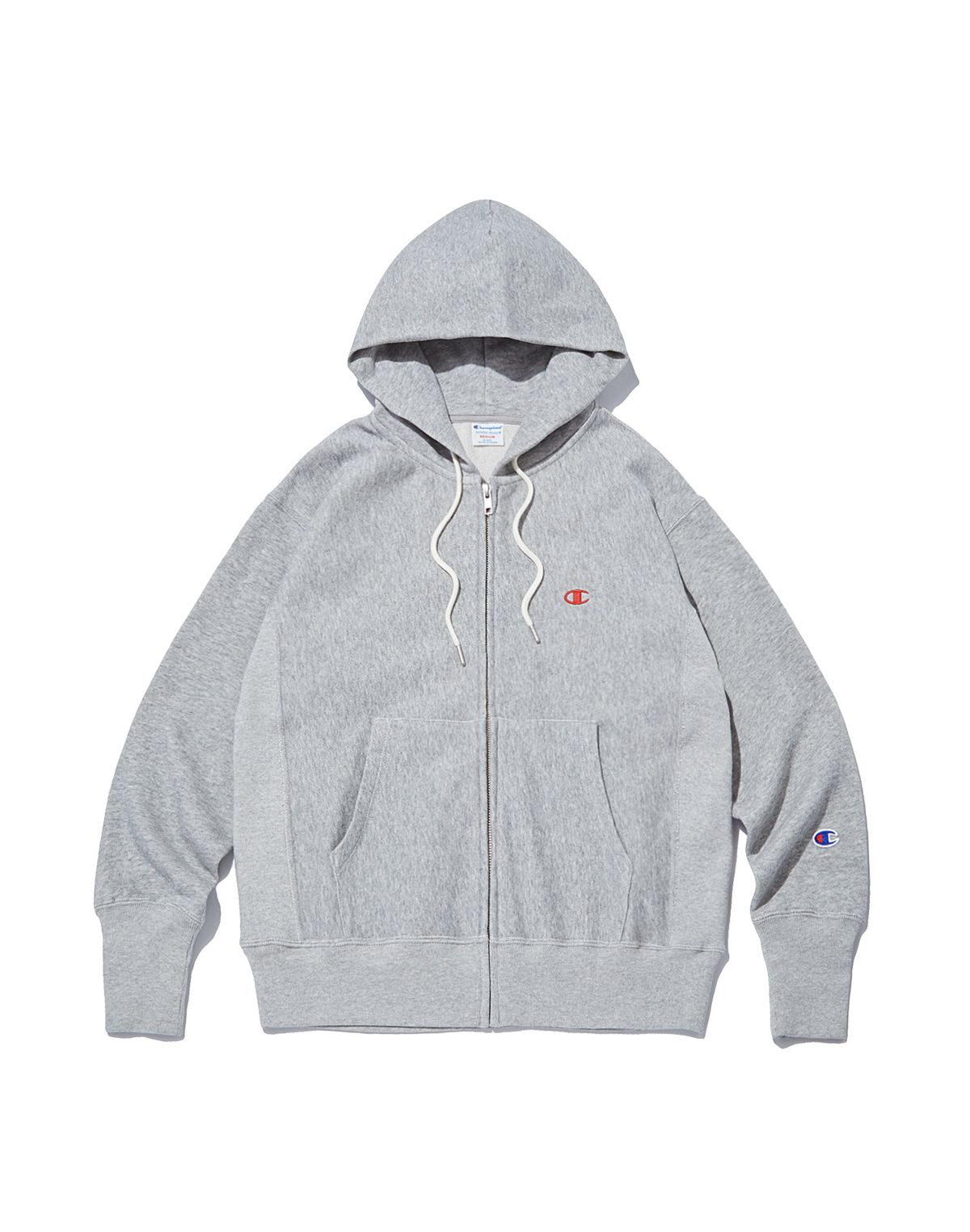 챔피온(CHAMPION) [ASIA] 여성 Reverse Weave® French Terry 풀집 후드 스웨트셔츠 (GREY) CKTS2F761G2