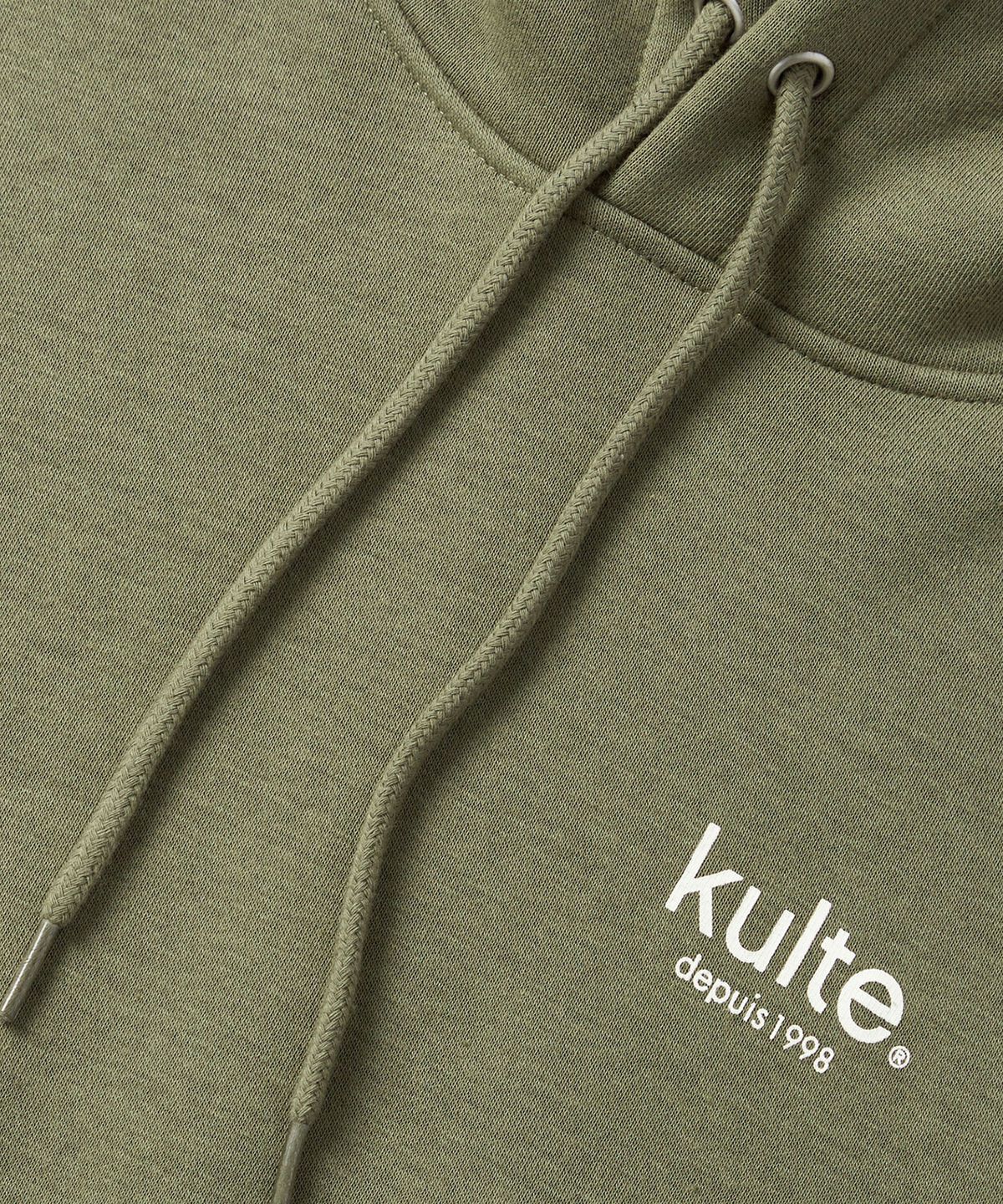 쿨트(KULTE) 클래식 로고 후디 카키