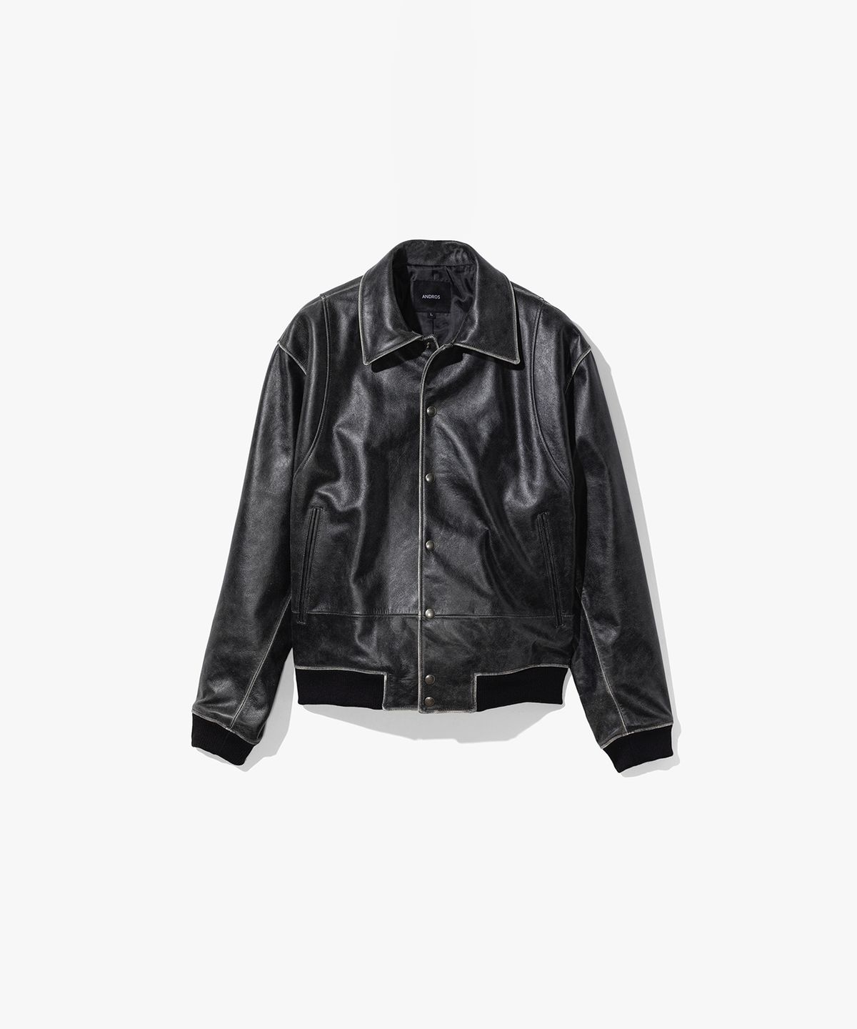 앤드로스(ANDROS) Varsity Jacket (Black)