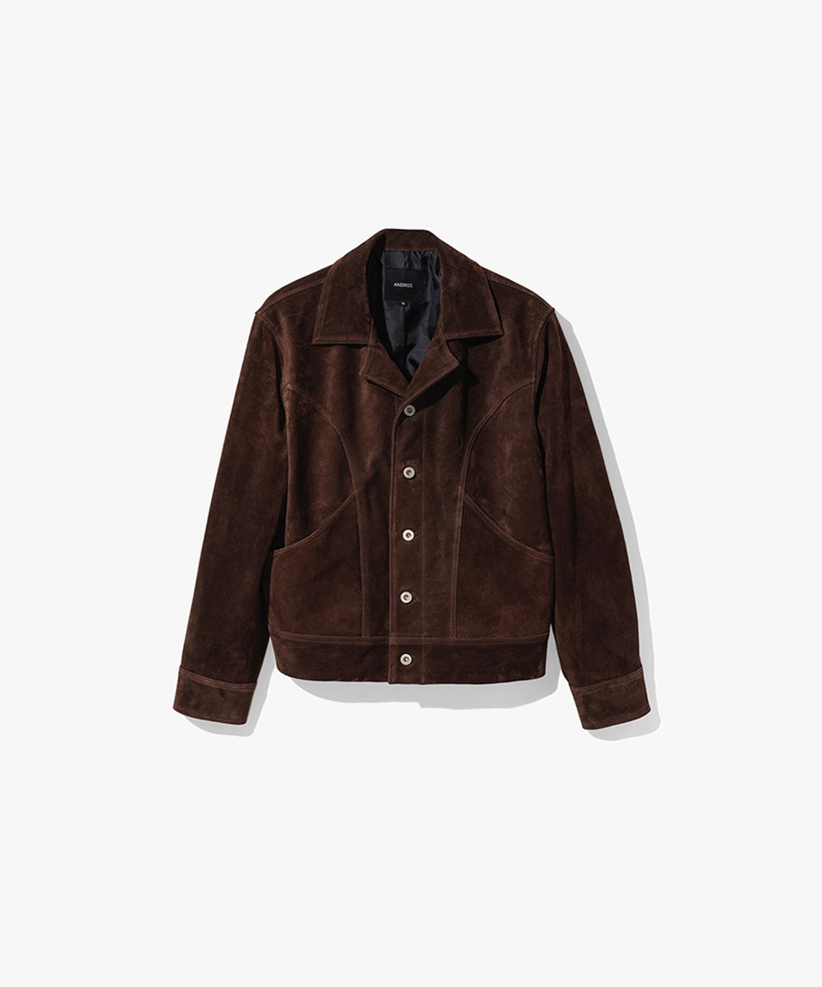 앤드로스(ANDROS) Suede Trucker Jacket (Dark Brown)