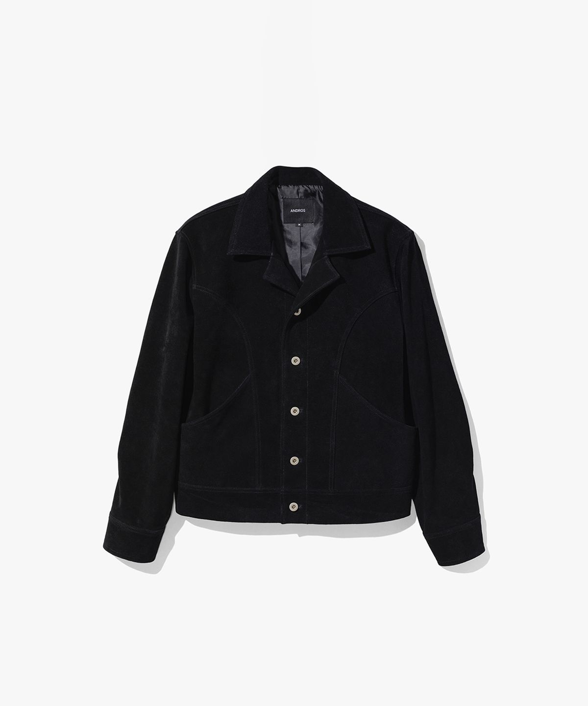 앤드로스(ANDROS) Suede Trucker Jacket (Black)