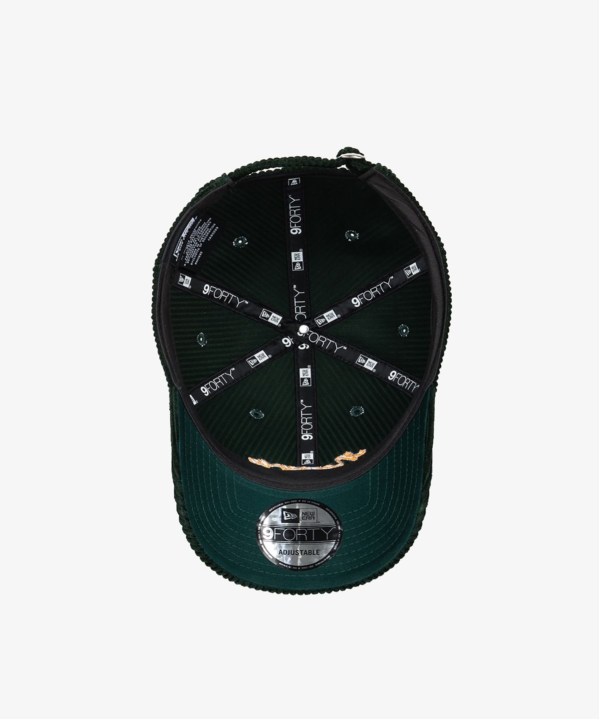 뉴에라(NEW ERA) 코듀로이 체인 스티치 언스트럭쳐 볼캡 다크 그린