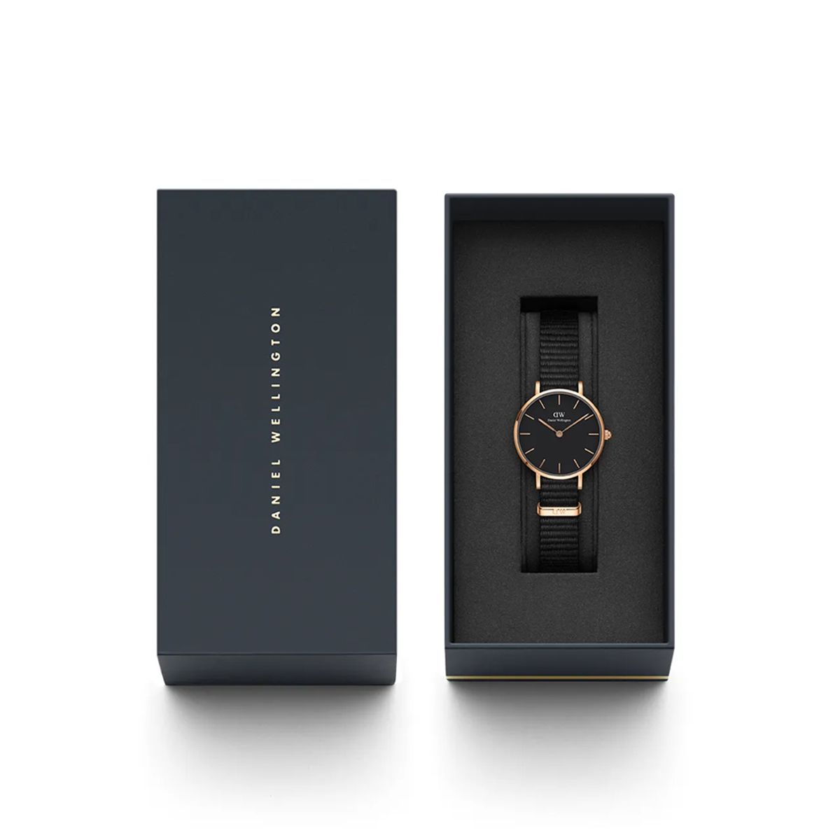 다니엘 웰링턴(DANIEL WELLINGTON) PETITE CORNWALL 2컬러 올블랙 나토시계