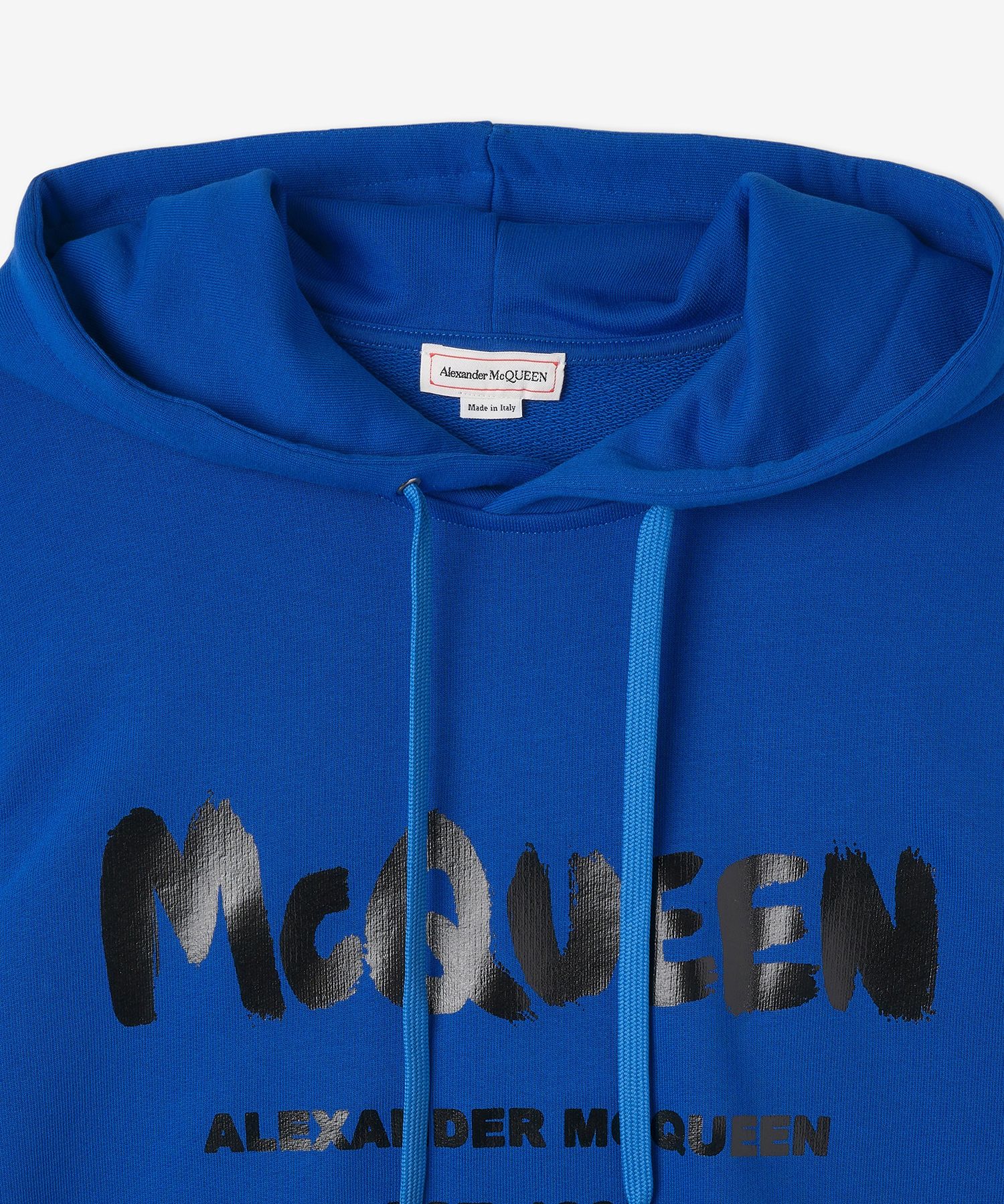 ★Alexander McQUEEN★ロゴ フード Logo hood ブルー 688715QTZ8 MUSINSA | ALEXANDER McQUEEN Graffiti Logo Hood - Blue