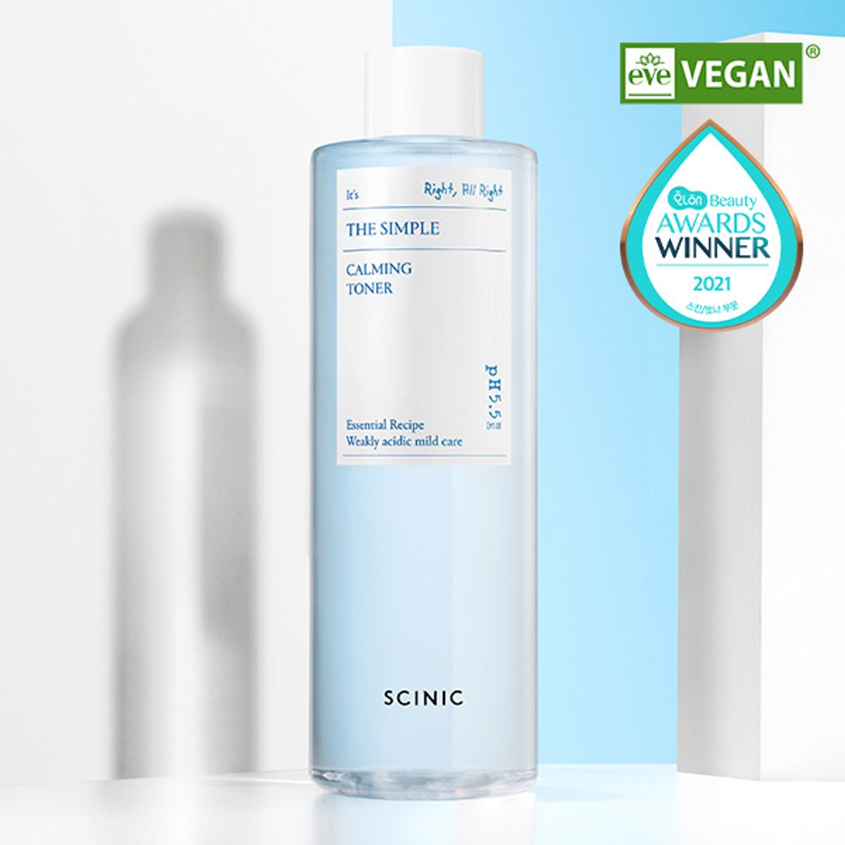 싸이닉(SCINIC) 더 심플 카밍 토너 500ml  대용량 2개