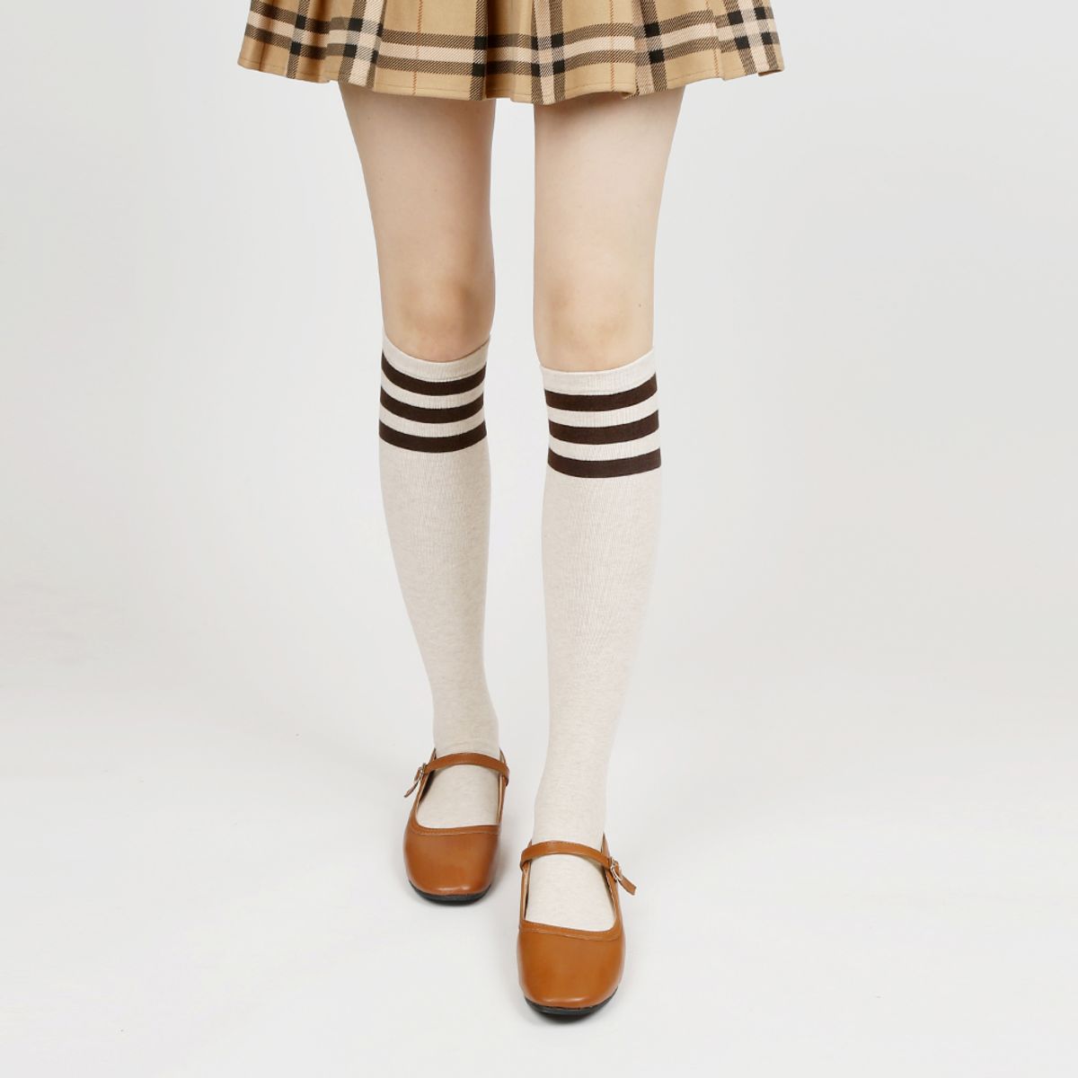 삭스에이(SOCKSA) [5PACK] 베이직 200N  세줄 니삭스
