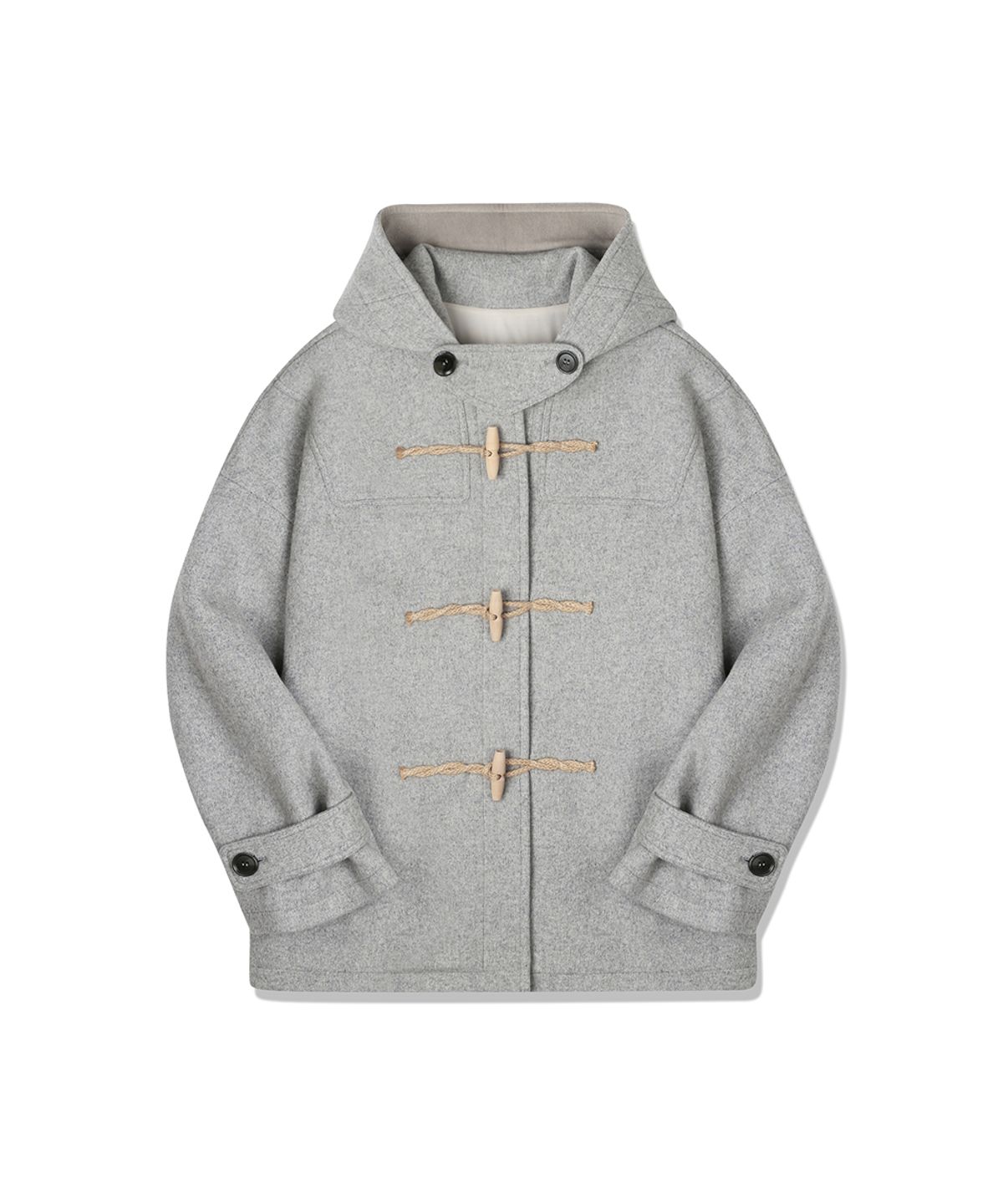 메인부스(MAINBOOTH) [울90%]Oversized Half Duffle Coat(LIGHT GRAY)