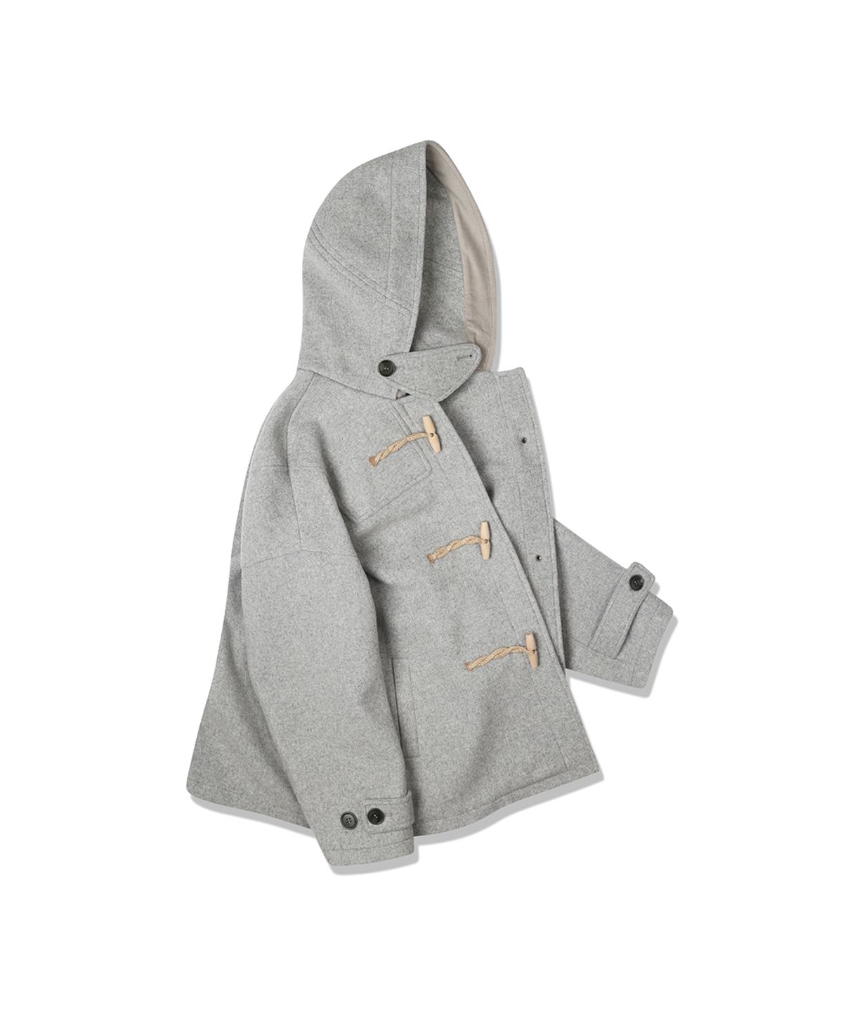 메인부스(MAINBOOTH) [울90%]Oversized Half Duffle Coat(LIGHT GRAY)
