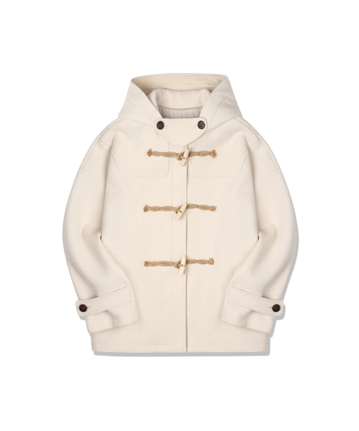 메인부스(MAINBOOTH) [울90%]Oversized Half Duffle Coat(IVORY)