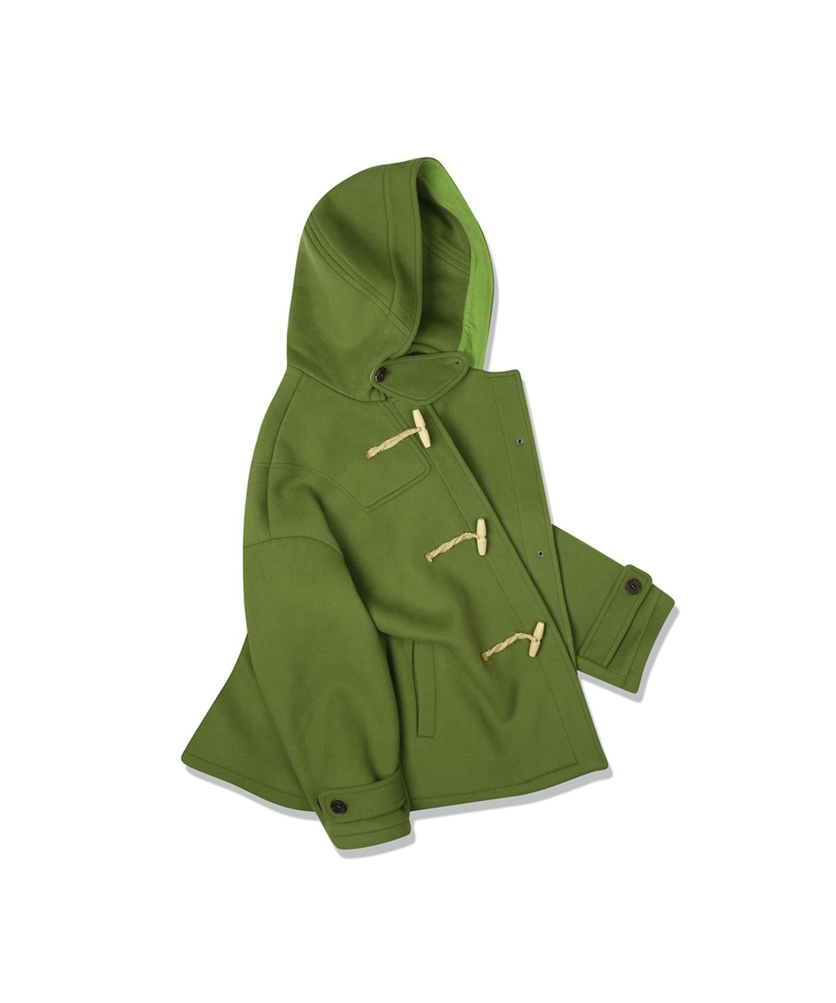 메인부스(MAINBOOTH) [울100%]Oversized Half Duffle Coat(OLIVE GREEN)