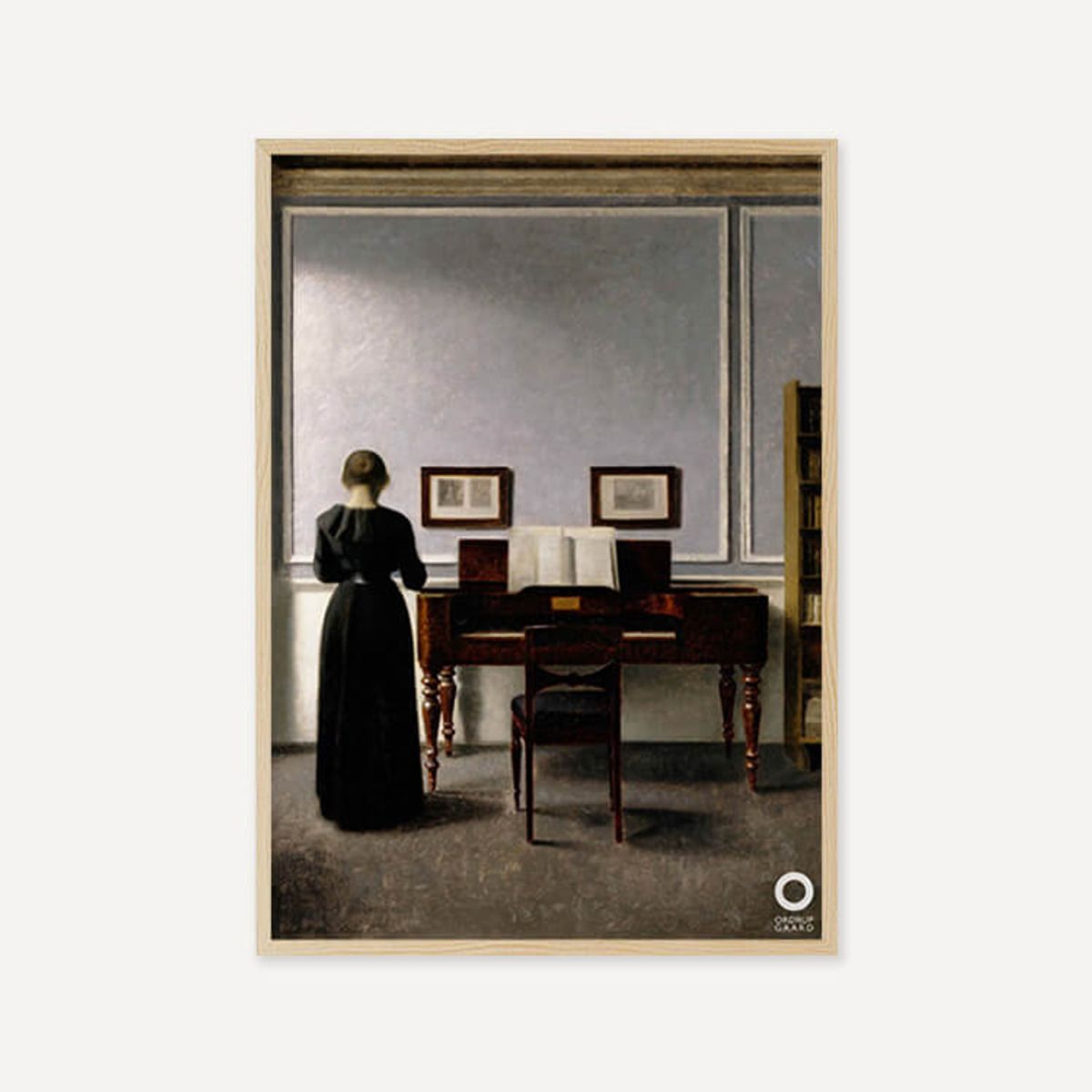 그릿시즌(GREET SEASON) 빌헬름 함메르쇠이 Interior. With Piano and Woman in Black, 1901 (액자 포함)