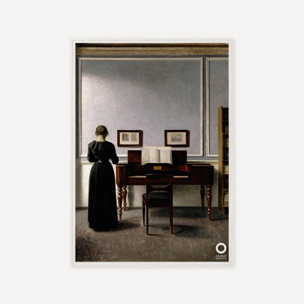 그릿시즌(GREET SEASON) 빌헬름 함메르쇠이 Interior. With Piano and Woman in Black, 1901 (액자 포함)