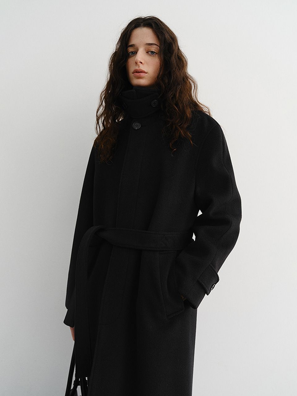 ジャケット・アウター DUNST UNISEX BELTED WOOL MAC COAT BLACK MUSINSA | DUNST FOR WOMEN UNISEX BELTED CASHMERE MAC