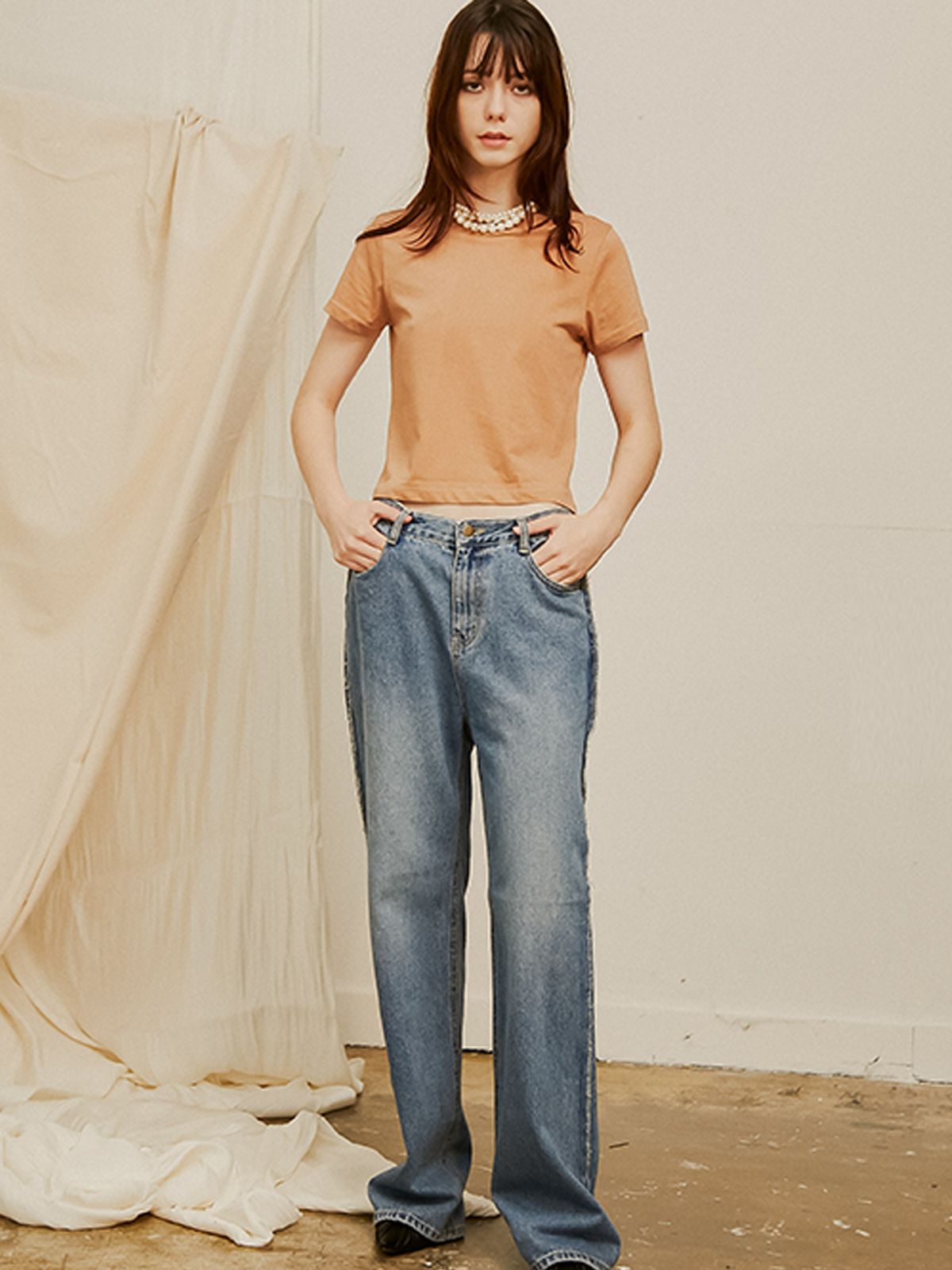 쏘리, 투 머치 러브(SORRY, TOO MUCH LOVE) So Luv Crop Tee_Brwon