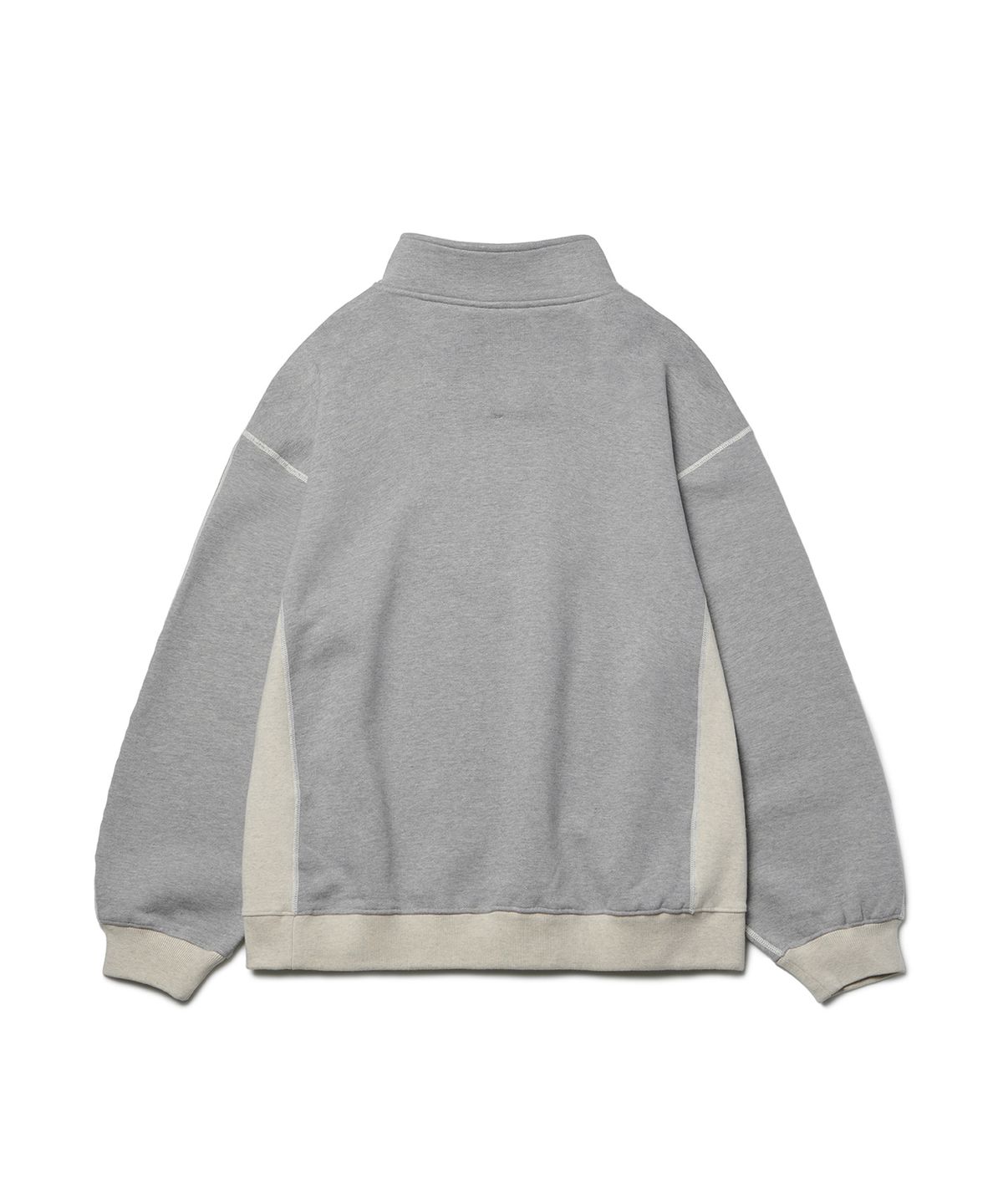 라모랭(RAMOLIN) Shoulder Split Half Zip Sweatshirts Melange Blend