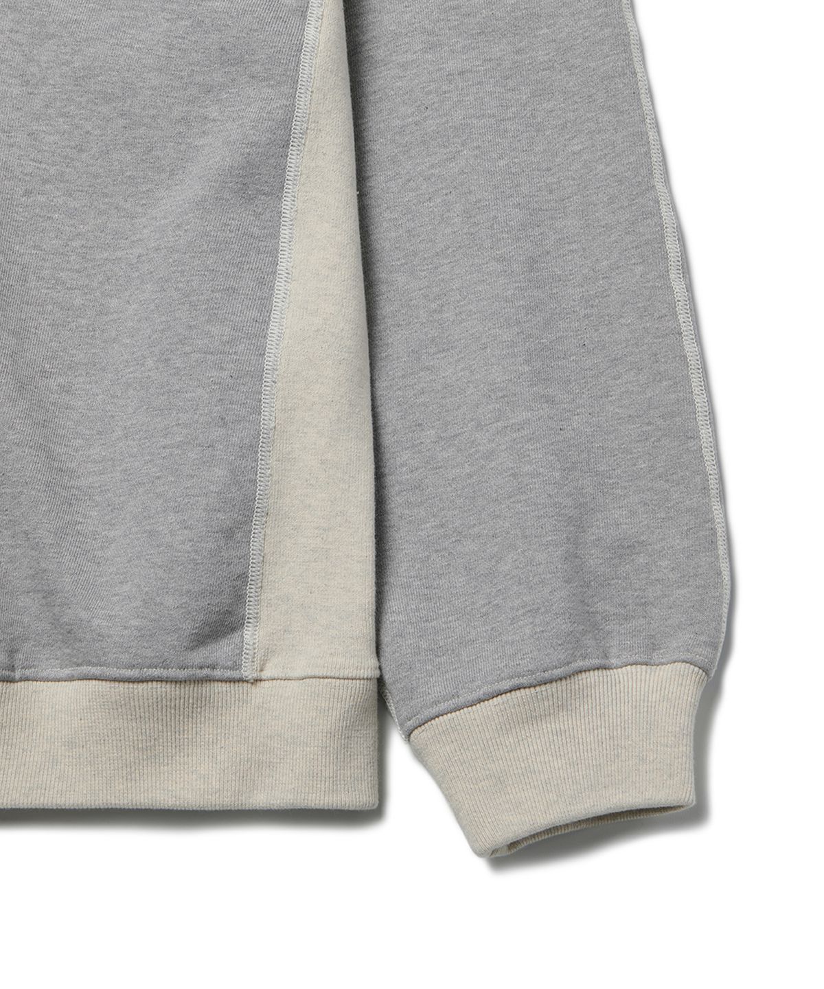라모랭(RAMOLIN) Shoulder Split Half Zip Sweatshirts Melange Blend