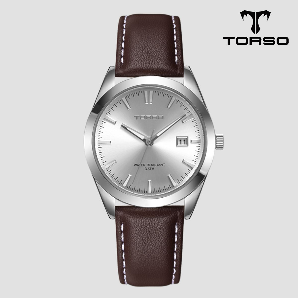 토르소(TORSO) T105L-SSBR 마이다스 캘린더 워치 남성 가죽 밴드 시계