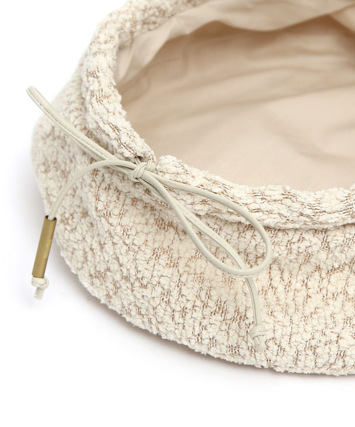 언더컨트롤 스튜디오(UNDERCONTROL STUDIO) PLATE BERET / STRAP / BEAN TWEED / D BEIGE