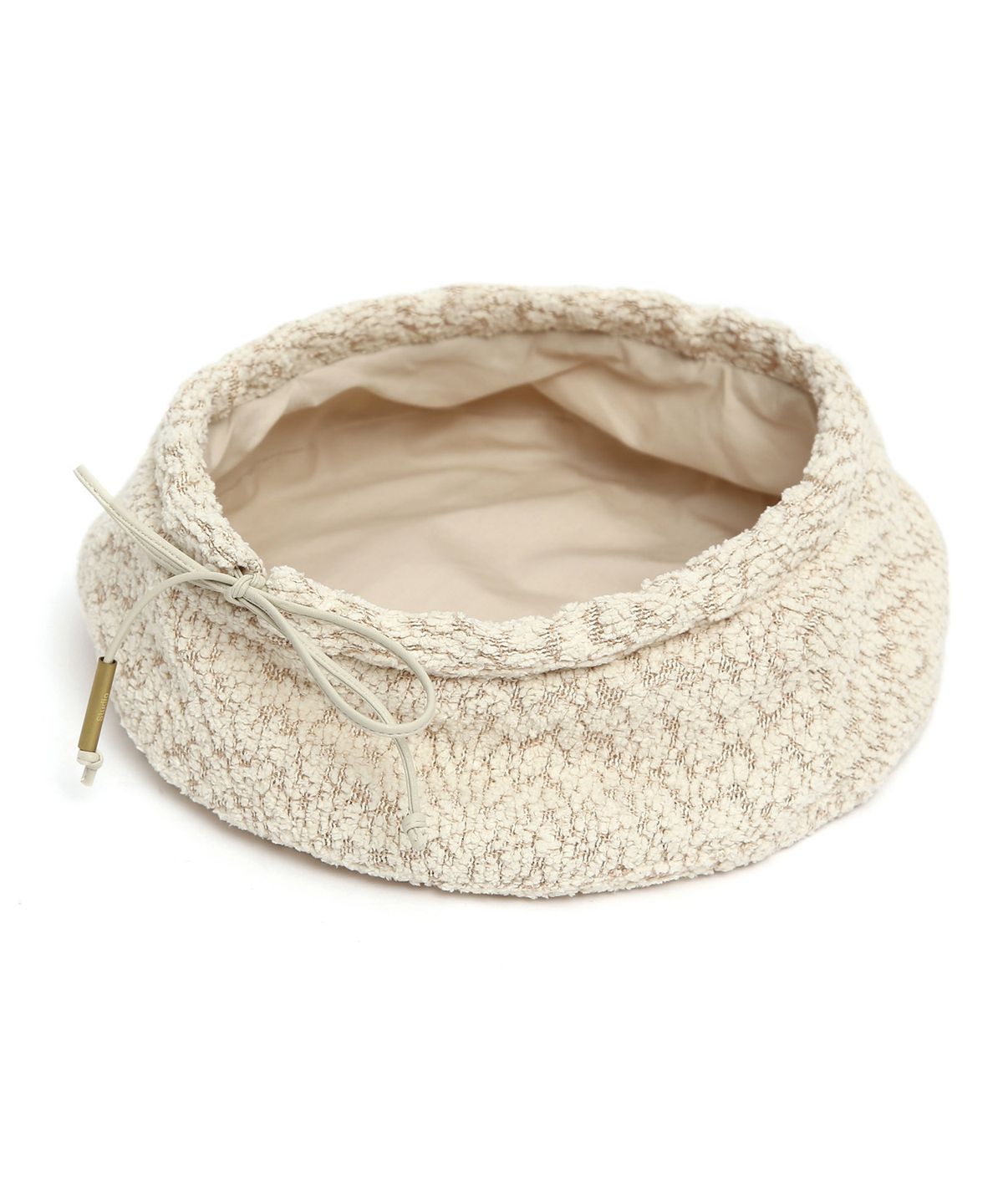 언더컨트롤 스튜디오(UNDERCONTROL STUDIO) PLATE BERET / STRAP / BEAN TWEED / D BEIGE