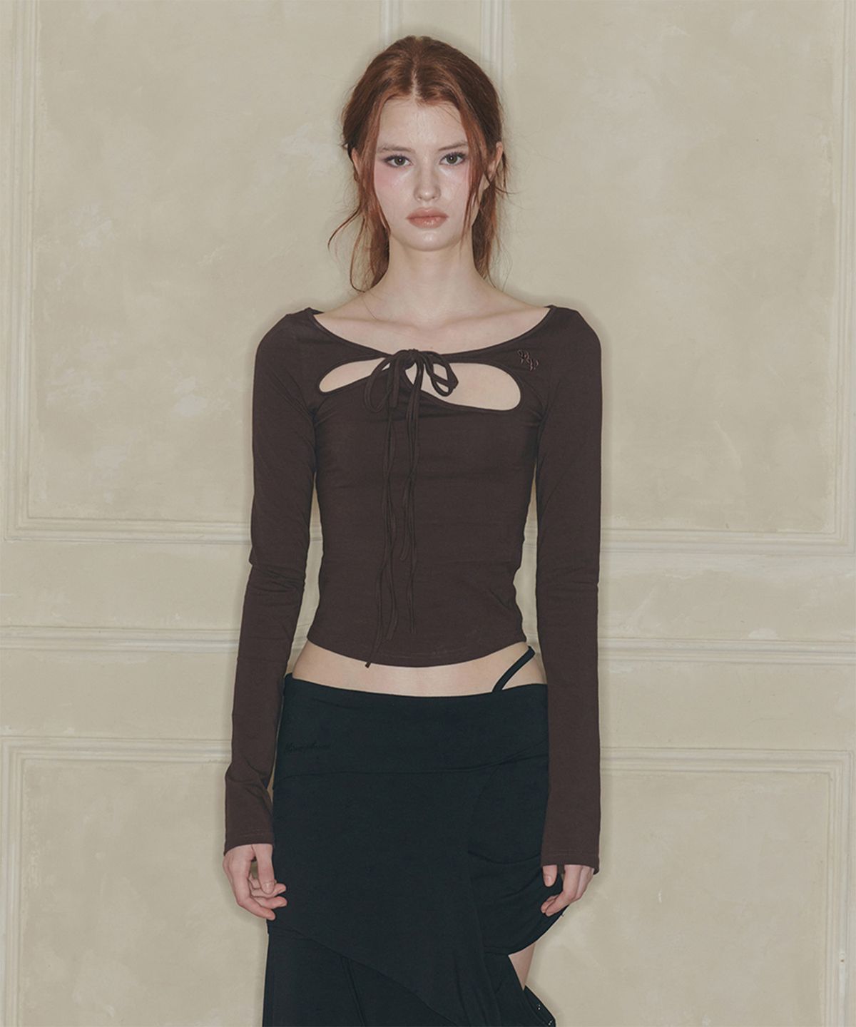 페인오어플레져(PAINORPLEASURE) ORCHID TOP brown