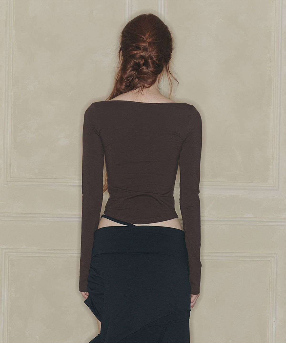 페인오어플레져(PAINORPLEASURE) ORCHID TOP brown