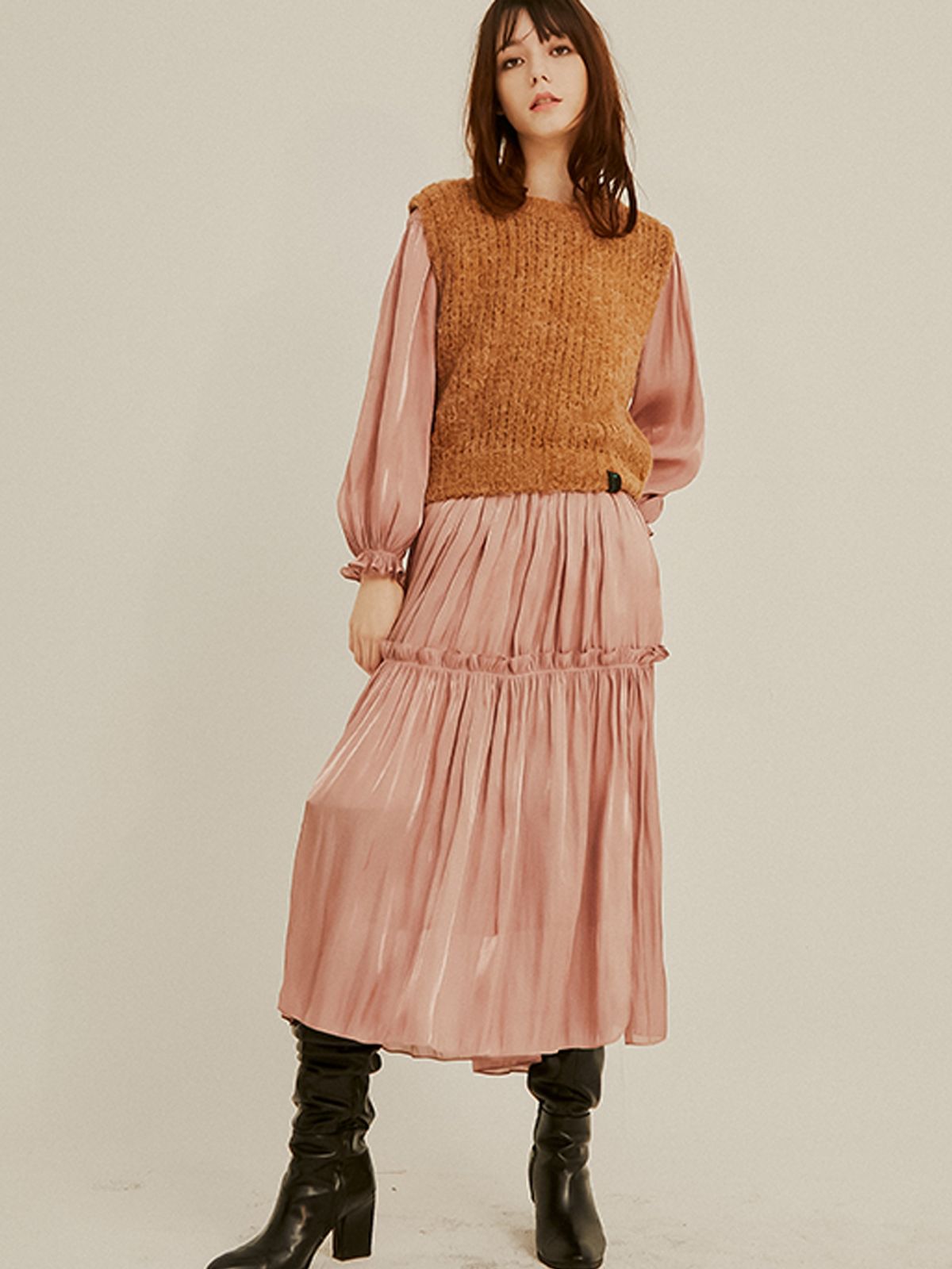 쏘리, 투 머치 러브(SORRY, TOO MUCH LOVE) Candy Wool Knit Vest_Brown