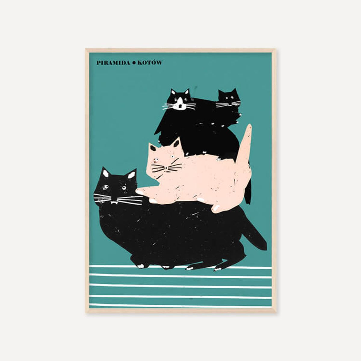 그릿시즌(GREET SEASON) 야콥 자사다 Pyramid of Cats (액자 포함)