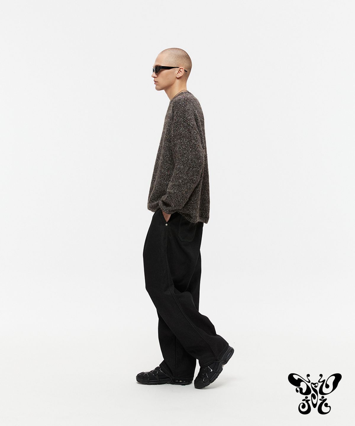 쏘지(SSOJI) 논페이드 세미 와이드 스티치 데님 (B/G)
