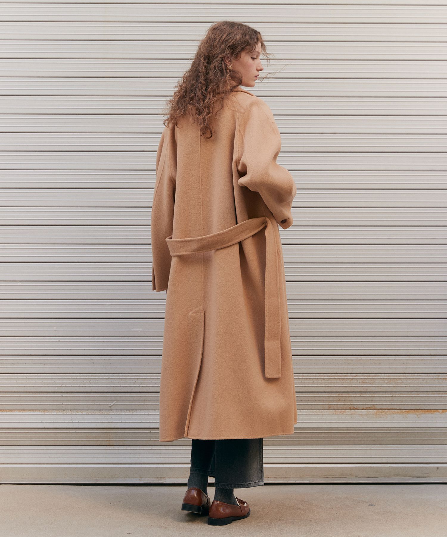 MUSINSA | OSTKAKA Ren cashmere handmade coat camel brown