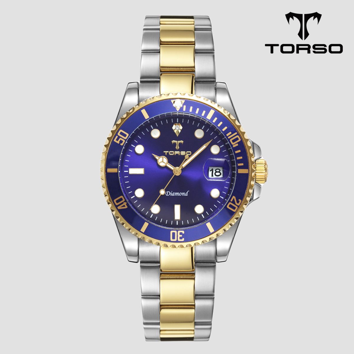 토르소(TORSO) T502M-GLC 이카로스 다이아몬드 워치 남성 메탈 밴드 시계