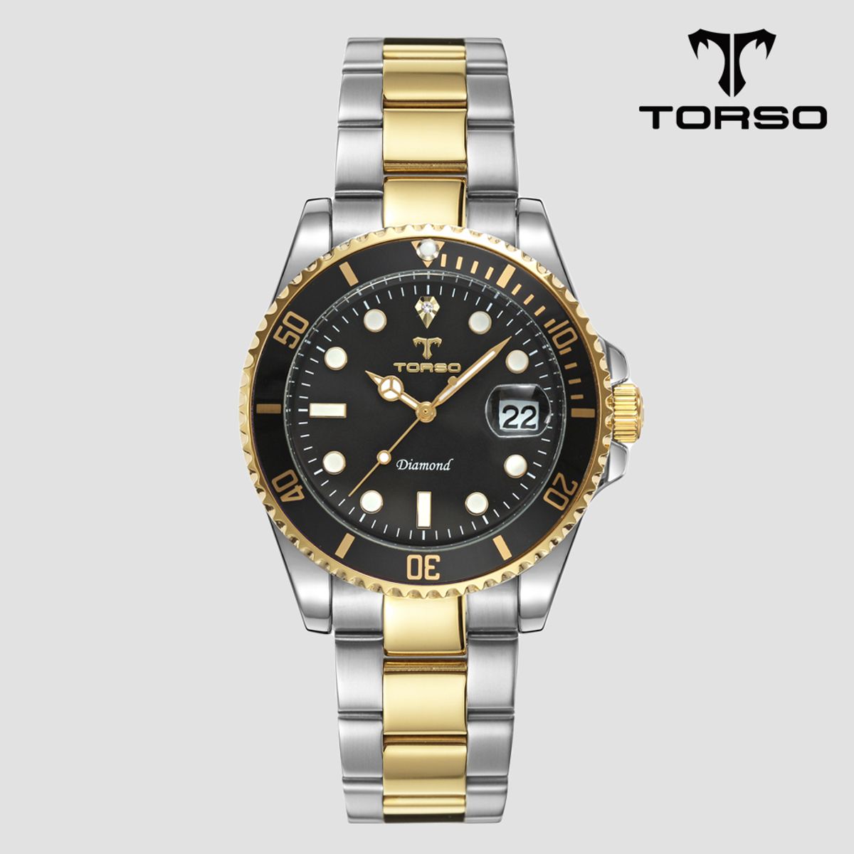 토르소(TORSO) T502M-GBC 이카로스 다이아몬드 워치 남성 메탈 밴드 시계