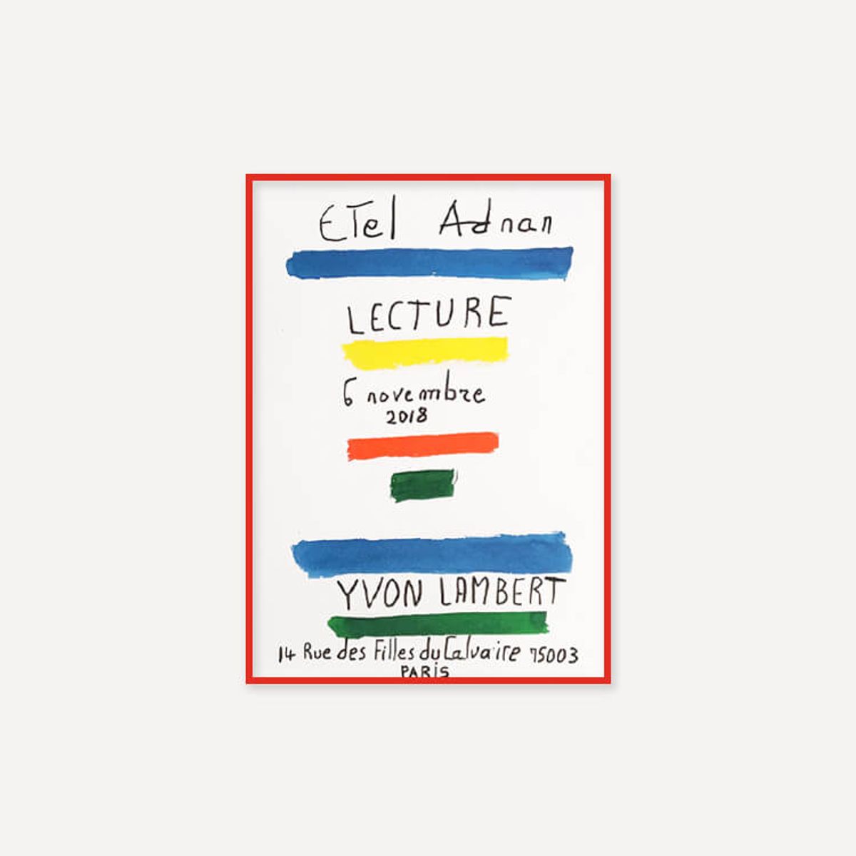 그릿시즌(GREET SEASON) 에텔 아드난 LECTURE (액자 포함)