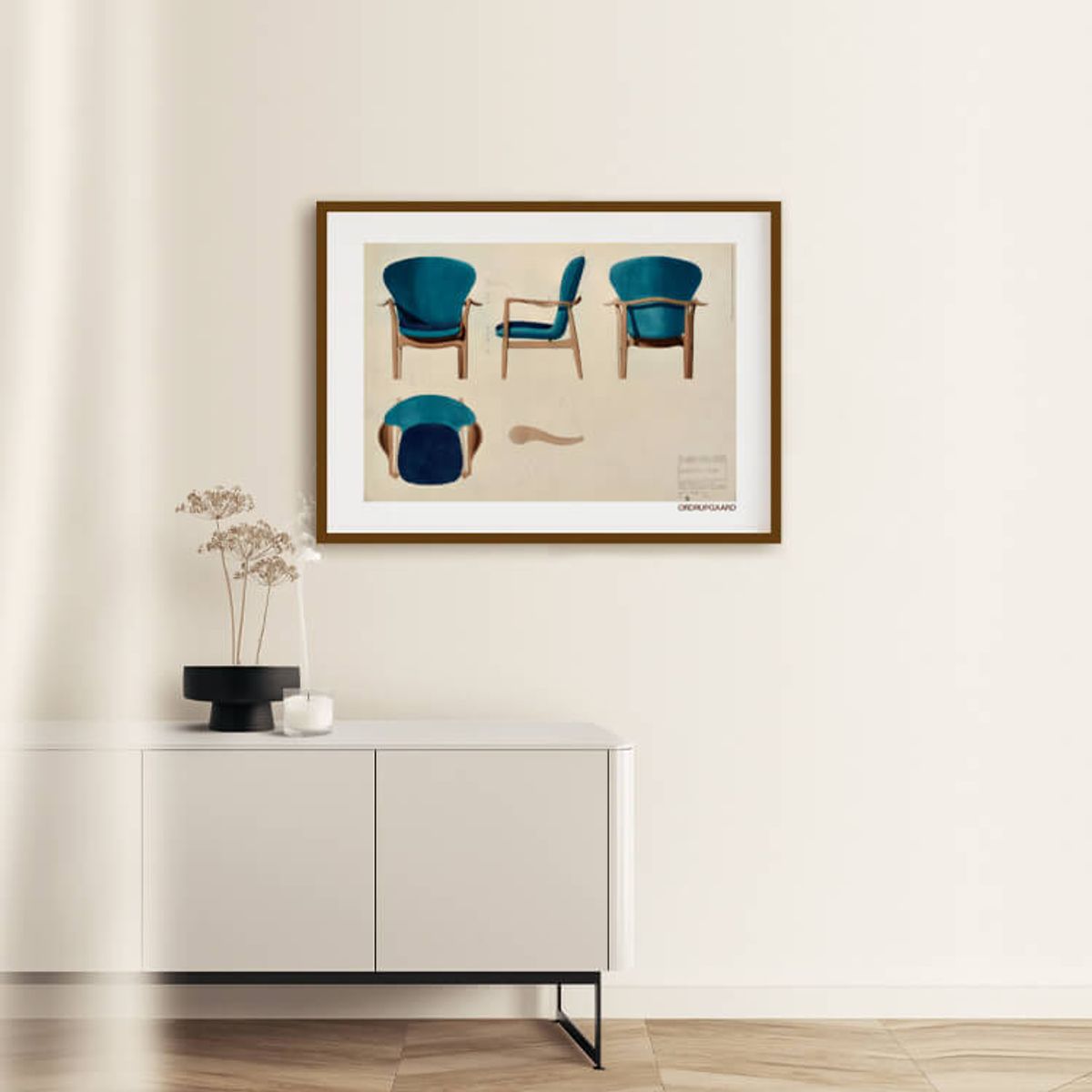 그릿시즌(GREET SEASON) 핀 율 Chair for the Delegates, 1950 (액자 포함)