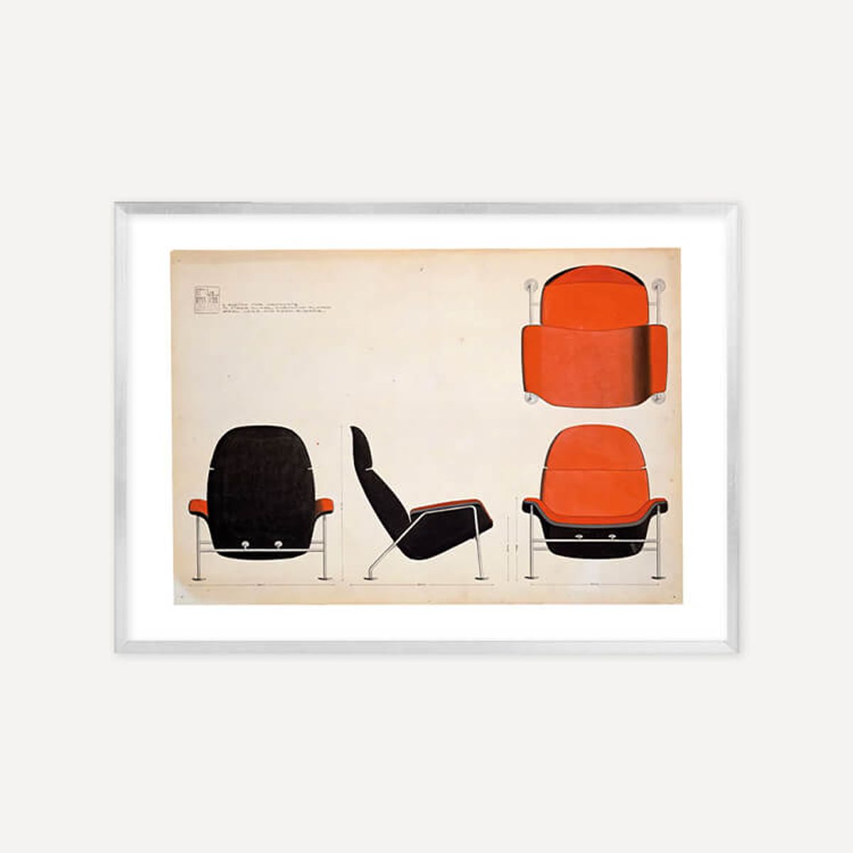 그릿시즌(GREET SEASON) 핀 율 Press I, Red chair, 1964 (액자 포함)