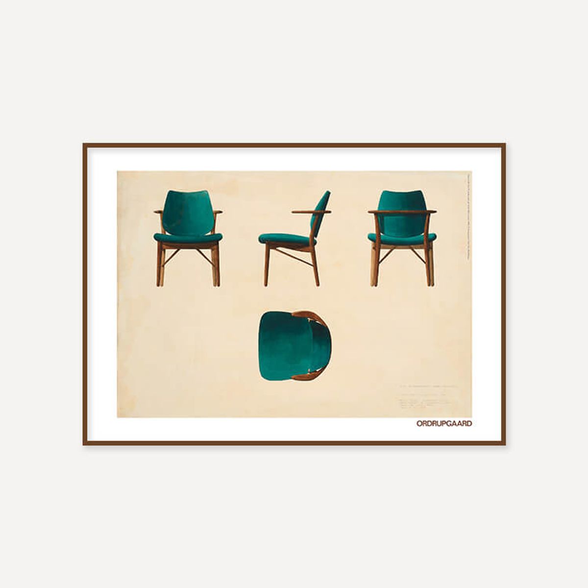 그릿시즌(GREET SEASON) 핀 율 Chair for restaurant at Hotel Richmond, 1965 (액자 포함)