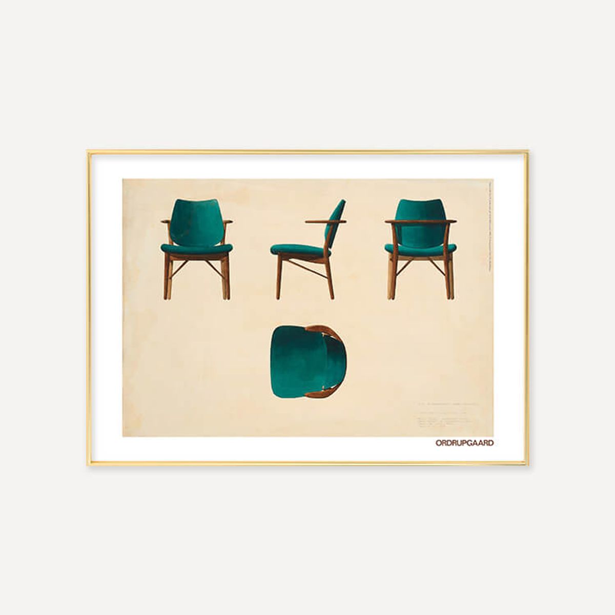 그릿시즌(GREET SEASON) 핀 율 Chair for restaurant at Hotel Richmond, 1965 (액자 포함)