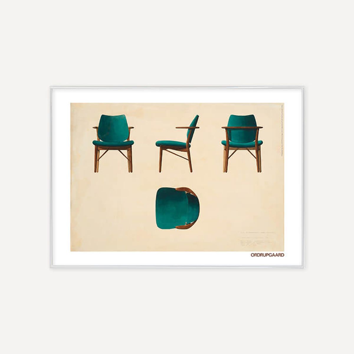 그릿시즌(GREET SEASON) 핀 율 Chair for restaurant at Hotel Richmond, 1965 (액자 포함)
