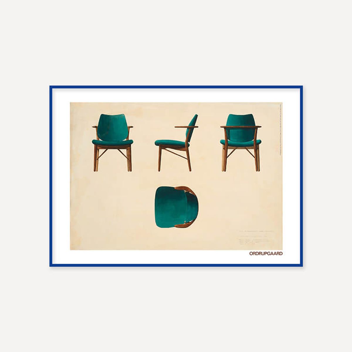 그릿시즌(GREET SEASON) 핀 율 Chair for restaurant at Hotel Richmond, 1965 (액자 포함)