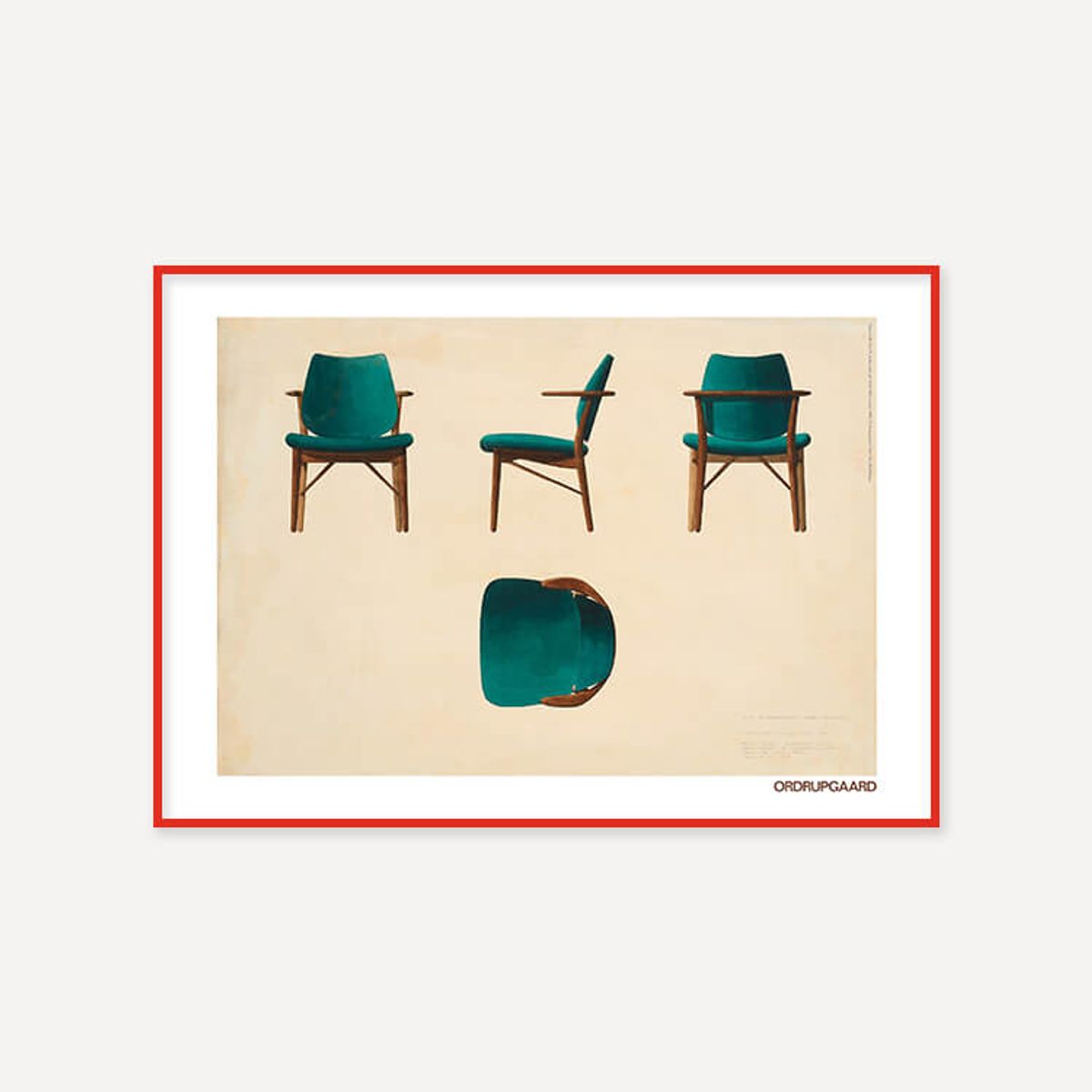 그릿시즌(GREET SEASON) 핀 율 Chair for restaurant at Hotel Richmond, 1965 (액자 포함)