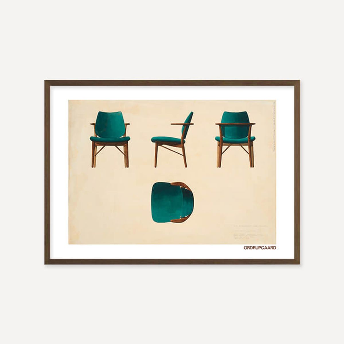 그릿시즌(GREET SEASON) 핀 율 Chair for restaurant at Hotel Richmond, 1965 (액자 포함)